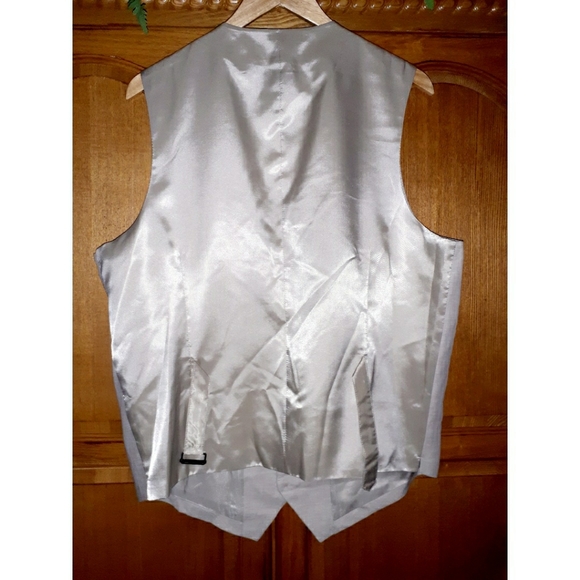 Perry Ellis Big & Tall Slim Fit Linen Blend Vest - Picture 4 of 13